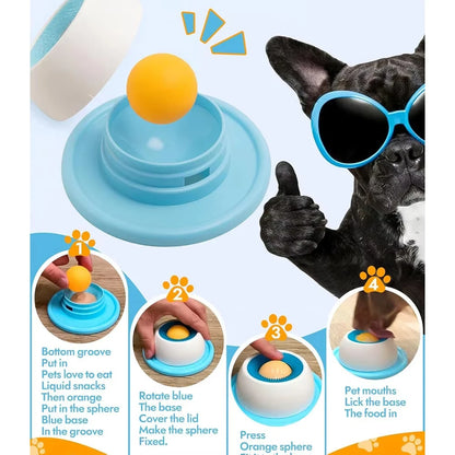 Dog & Cat Lick Bowl – Non-Slip Slow Feeder Enrichment Toy